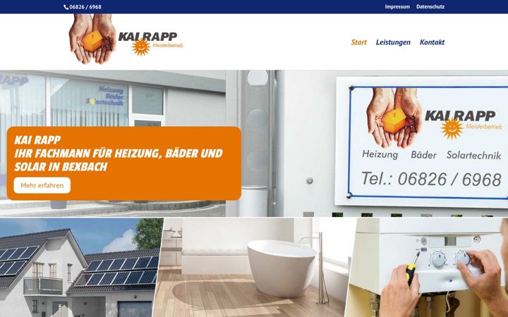 Screenshot of heizung-rapp.de
