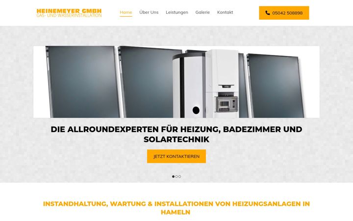 Skærmbillede af heizung-sanitaer-hameln.de
