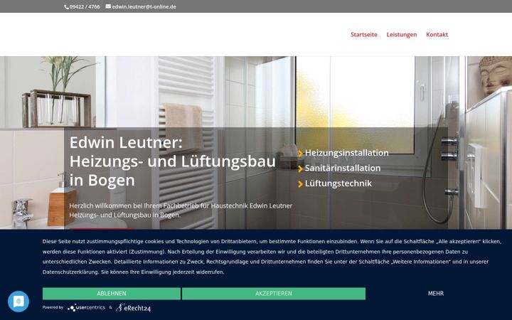 Screenshot of heizung-sanitaer-leutner.de