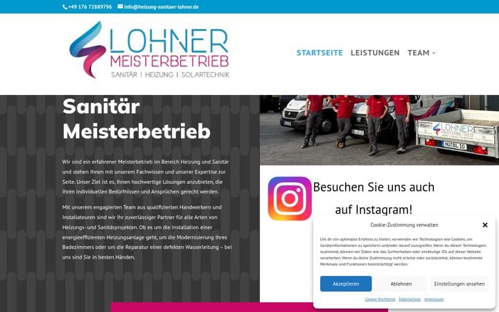 Screenshot of heizung-sanitaer-lohner.de