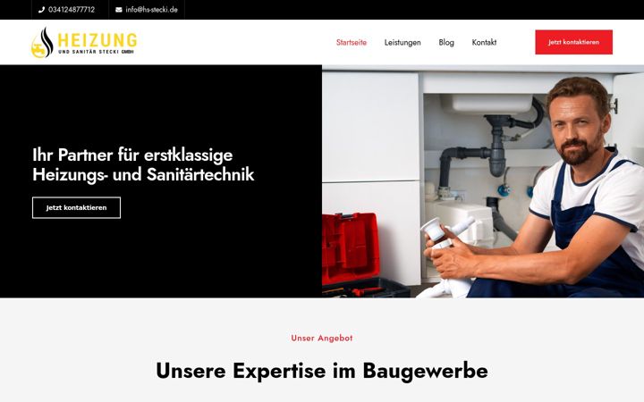 Screenshot of heizung-sanitaer-stecki.de