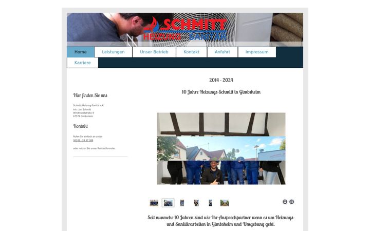Skærmbillede af heizung-schmitt.de