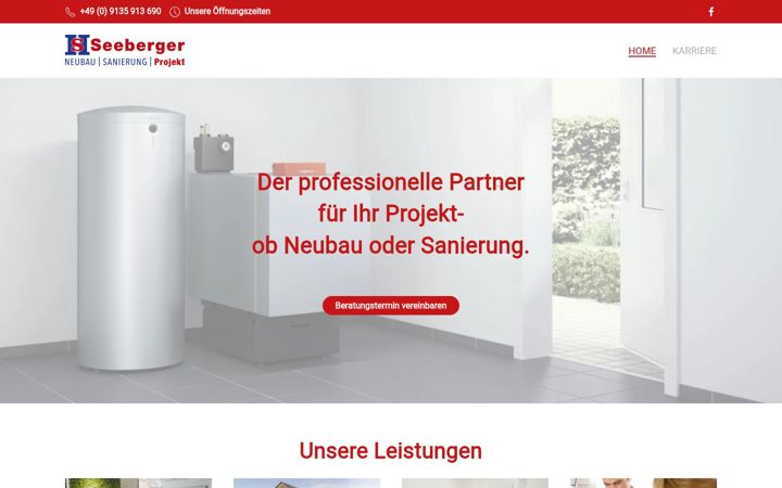 Skærmbillede af heizung-seeberger-projekt.de