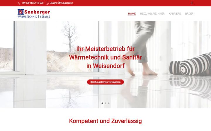 Skærmbillede af heizung-seeberger.de
