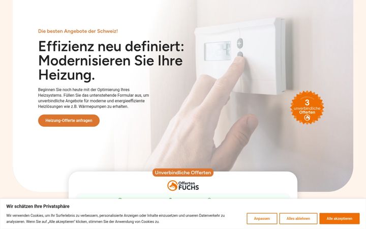 Screenshot of heizung-umbauen.ch