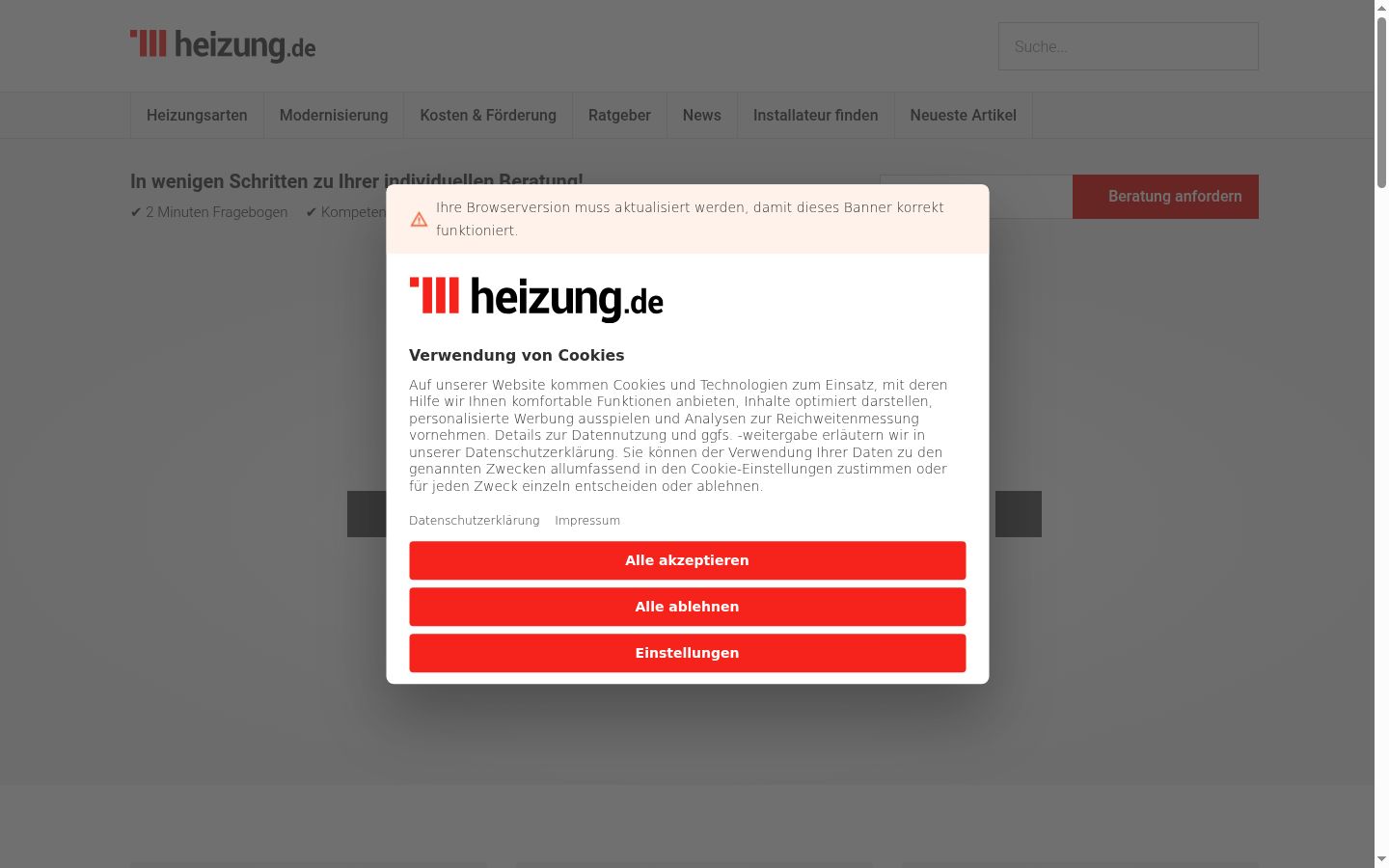 Sutikimo reklamjuostės, rodytos prieš bet kokią sąveiką, ekrano kopija