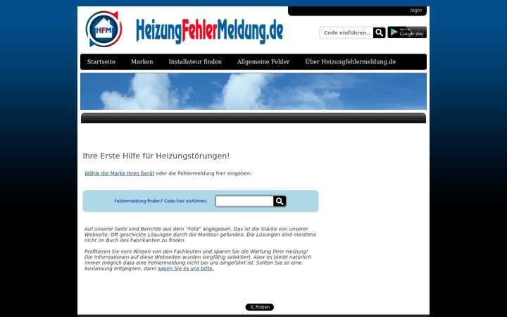 Screenshot of heizungfehlermeldung.de