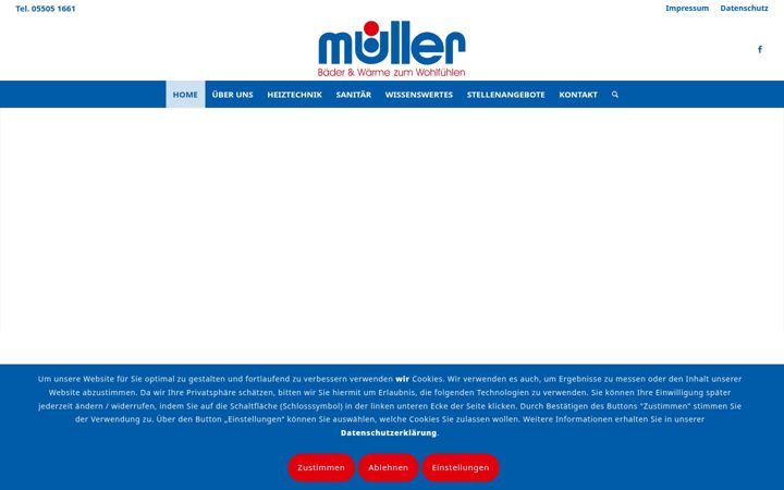 Snímek obrazovky heizungmueller.de