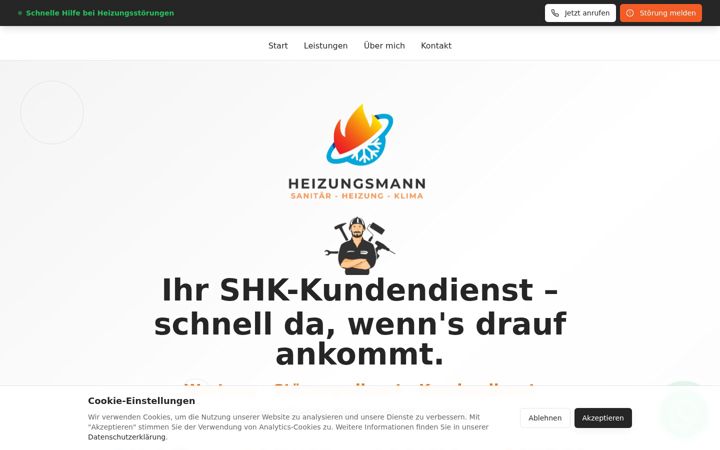 Screenshot ta' heizungs-mann.de