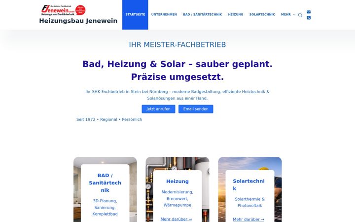 Screenshot ta' heizungsbau-jenewein.de