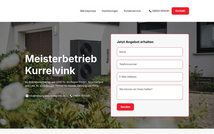Screenshot of heizungsbau-kurrelvink.de
