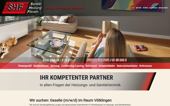 Screenshot of heizungsbau-saar.de
