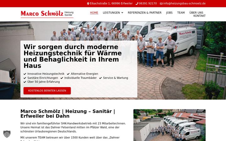Skærmbillede af heizungsbau-schmoelz.de
