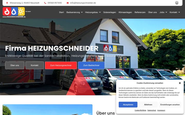 Screenshot of heizungschneider.de