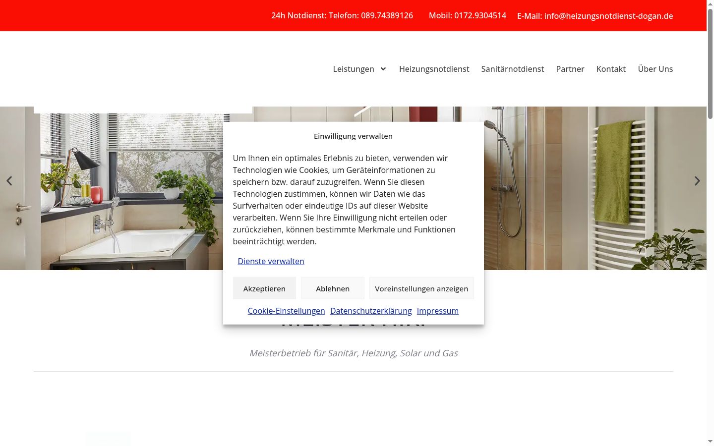 Screenshot tal-banner tal-kunsens muri qabel kwalunkwe interazzjoni