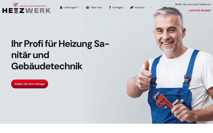 Skærmbillede af heizwerk-shg.de