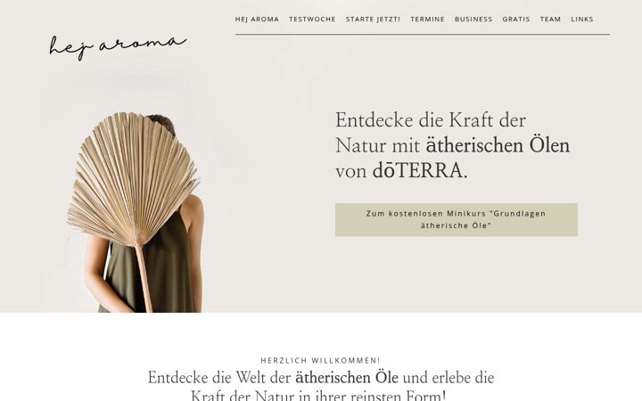 Screenshot of hej-aroma.de