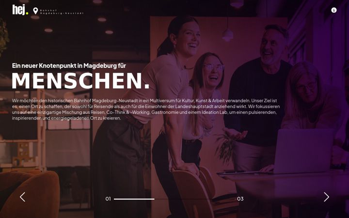 Screenshot of hej-bahnhof.de