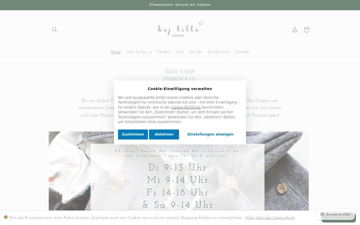 Screenshot of hej-lille-kidsshop.de