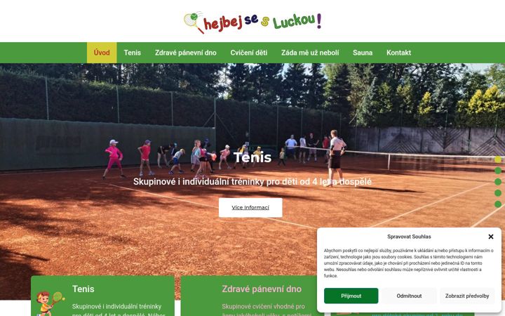Screenshot of hejbejsesluckou.cz