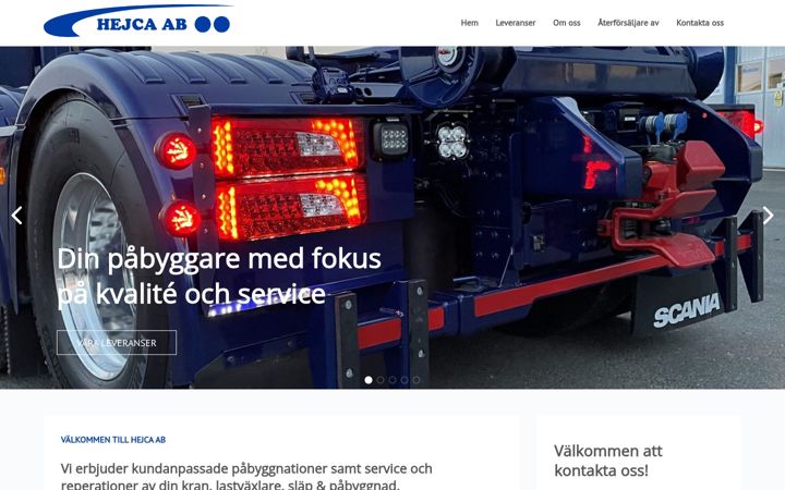Screenshot of hejca.se