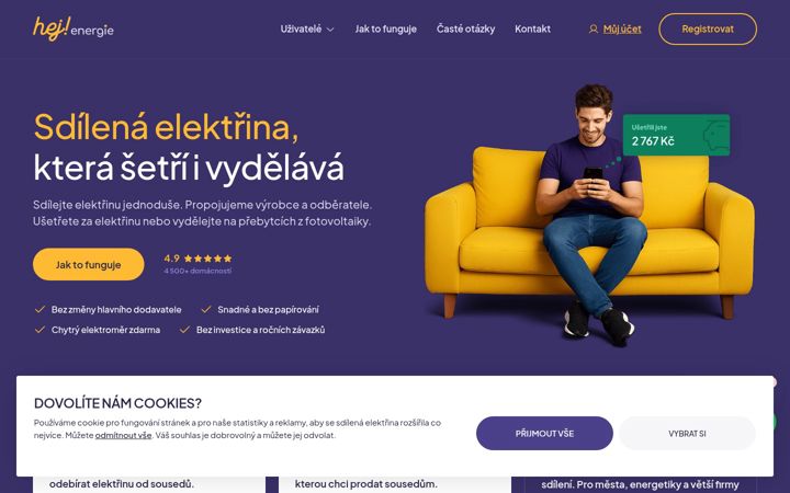 Screenshot of hejenergie.cz