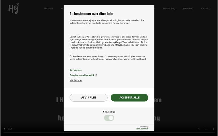 Screenshot of hejfonden.dk