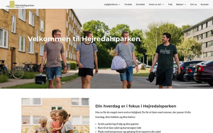 Screenshot of hejredalsparken.dk