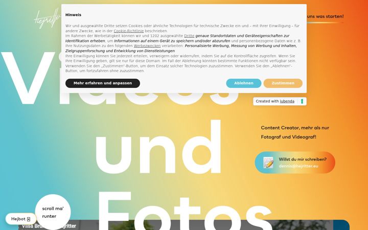 Screenshot of hejritter.eu