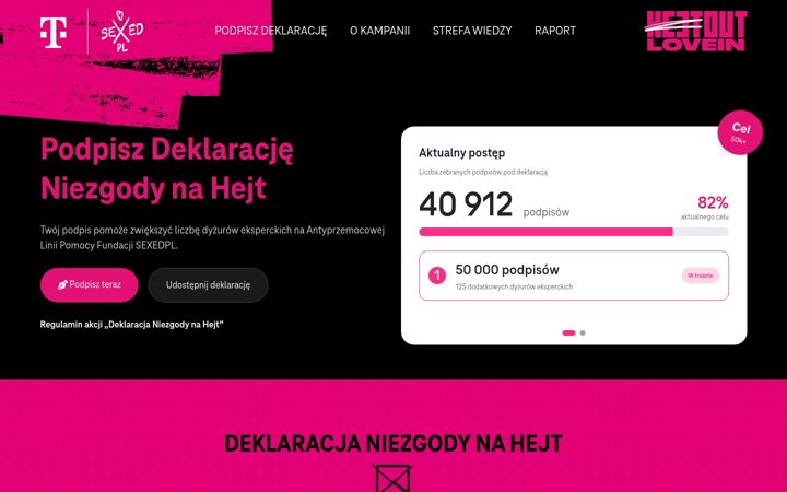 Screenshot of hejtoutlovein.pl