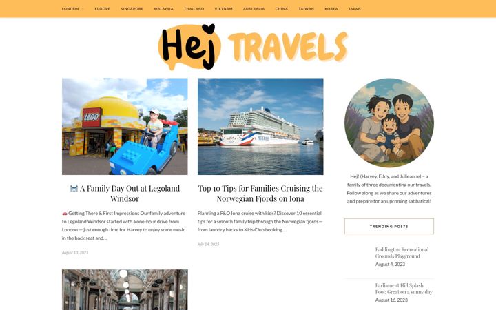 Screenshot of hejtravels.com