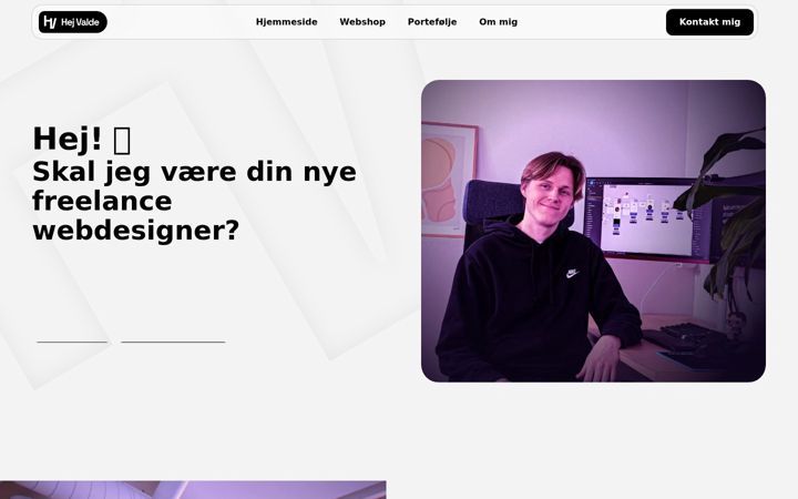 Screenshot of hejvalde.dk