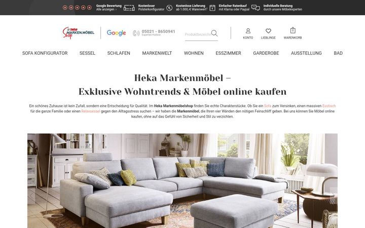 Képernyőkép: heka-markenmoebelshop.de