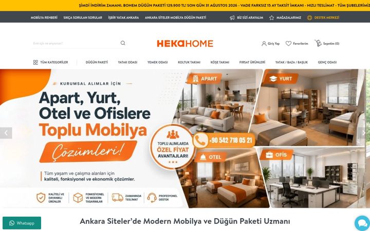 Screenshot of hekahome.com