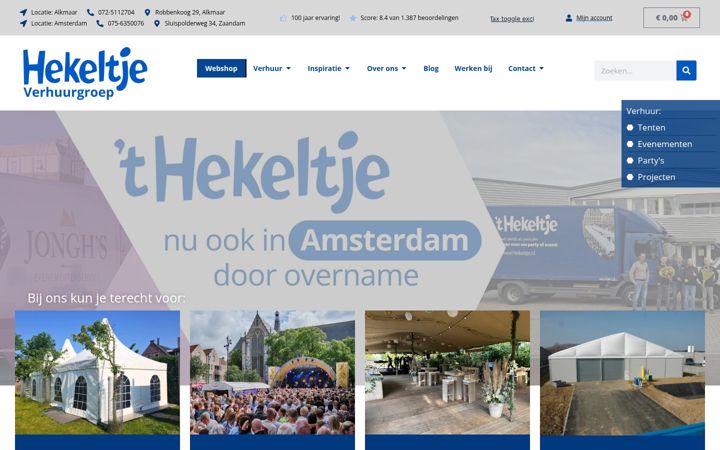 Екранна снимка на hekeltje.nl