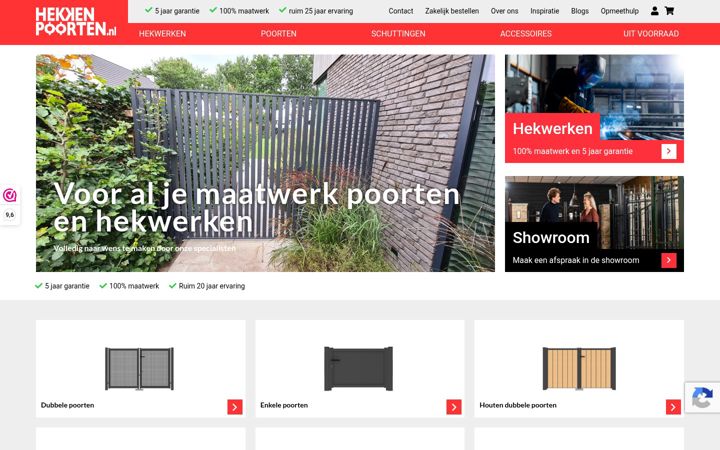 Screenshot of hekkenpoorten.nl