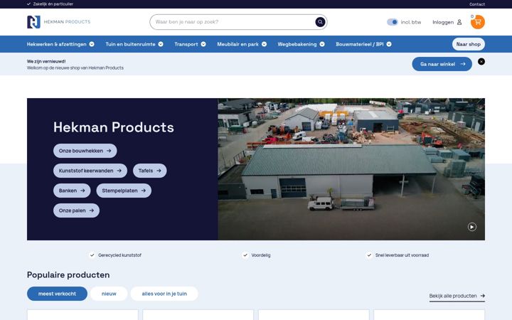 Screenshot of hekmanproducts.nl