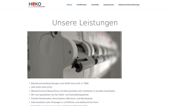 Screenshot of heko-messtechnik.de