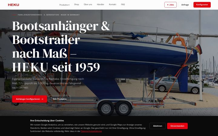 Screenshot of heku-fahrzeugbau.de