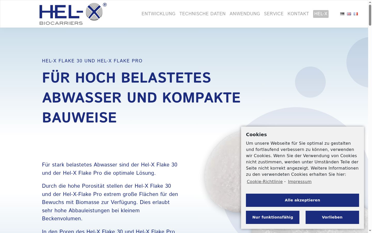 Screenshot des Einwilligungsbanners vor jeglicher Interaktion