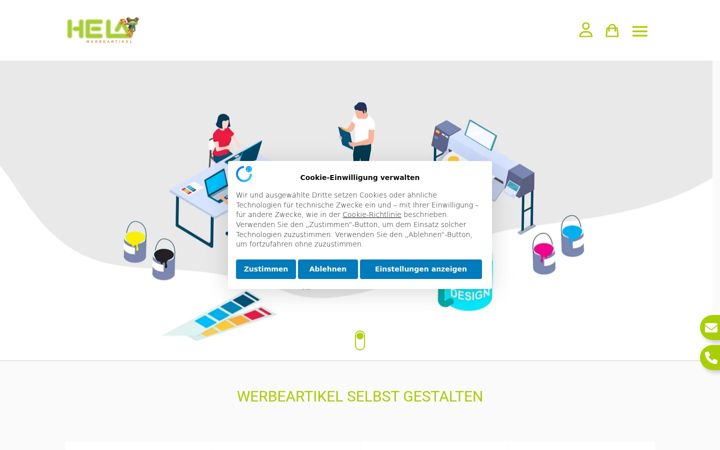 Screenshot of hela-werbeartikel.de