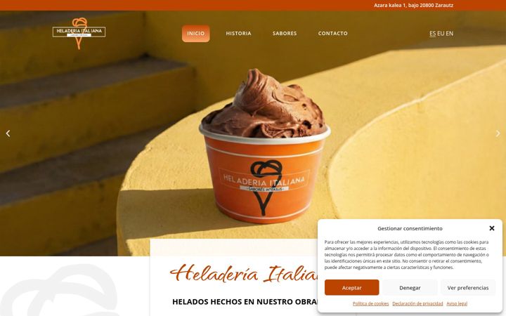 Screenshot of heladeriaitaliana.com