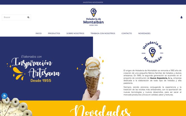 Screenshot of heladeriamontalban.es