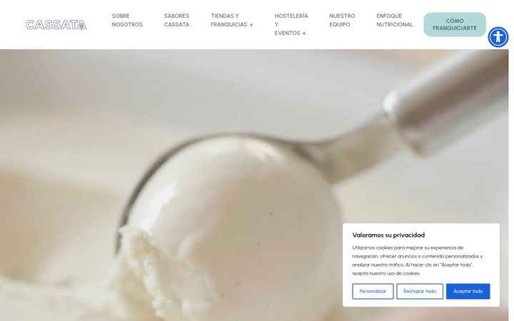 Screenshot of heladeriascassata.es