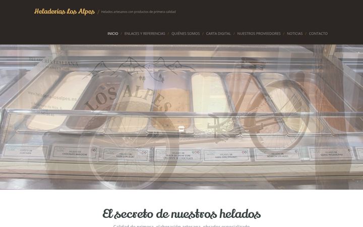 Screenshot of heladeriaslosalpes.es