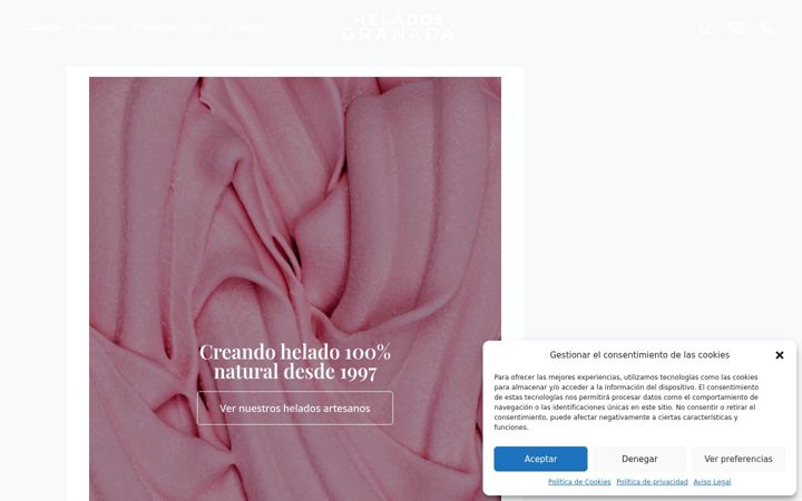 Screenshot of heladosgranada.com