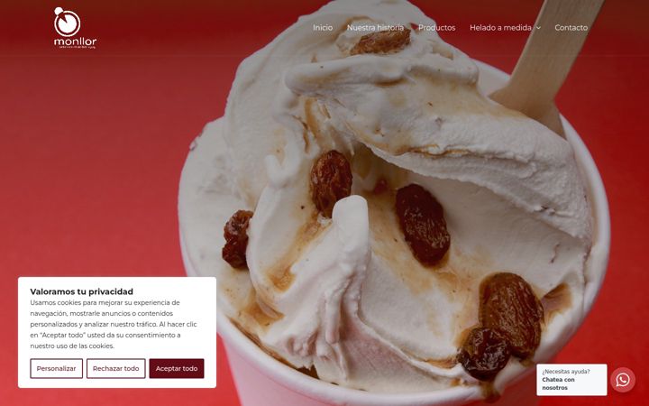 Screenshot of heladosmonllor.com