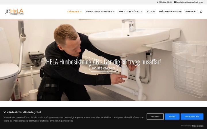Screenshot of helahusbesiktning.se