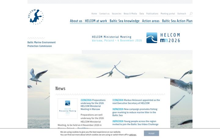 Screenshot of helcom.fi
