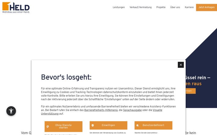 Screenshot of held-wohnbau.de